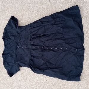 Madewell Linen Blend Black Women's Mini Dress XS